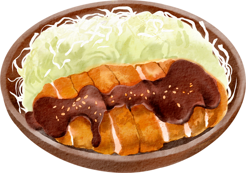 watercolor tonkatsu